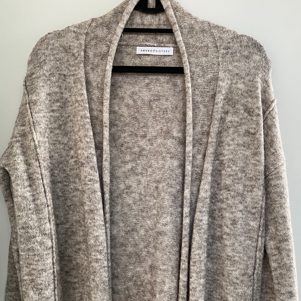 Mendocino beige maxi cardigan
